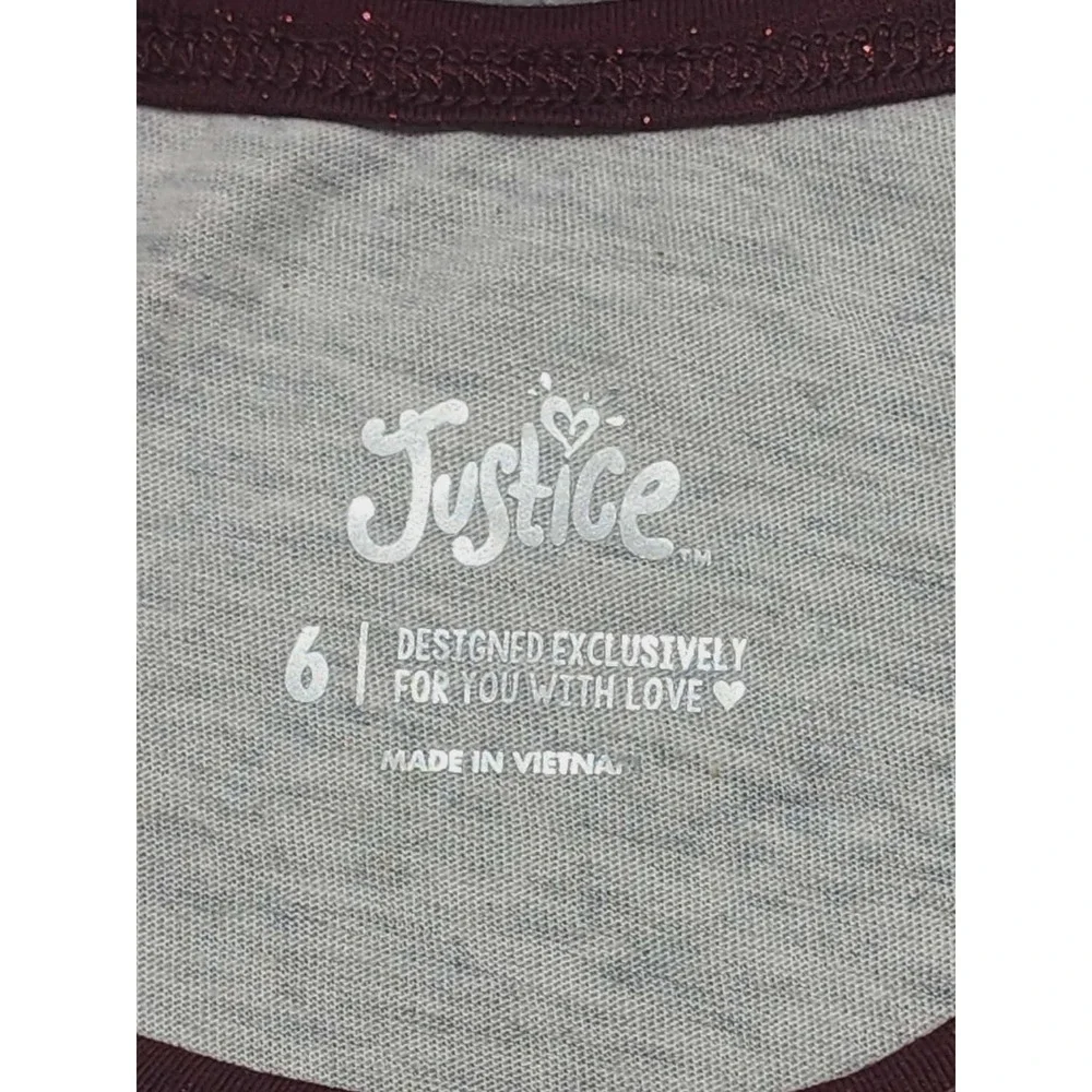 Justice Girls Size 6 Whatever I'm Getting Pizza Graphic Long Sleeve Tee NWT